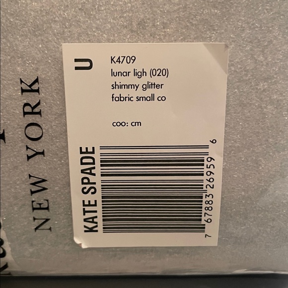 NWT Kate Spade Shimmy Glitter Small Cosmetic Case (Lunar Light Silver) - Picture 4 of 13